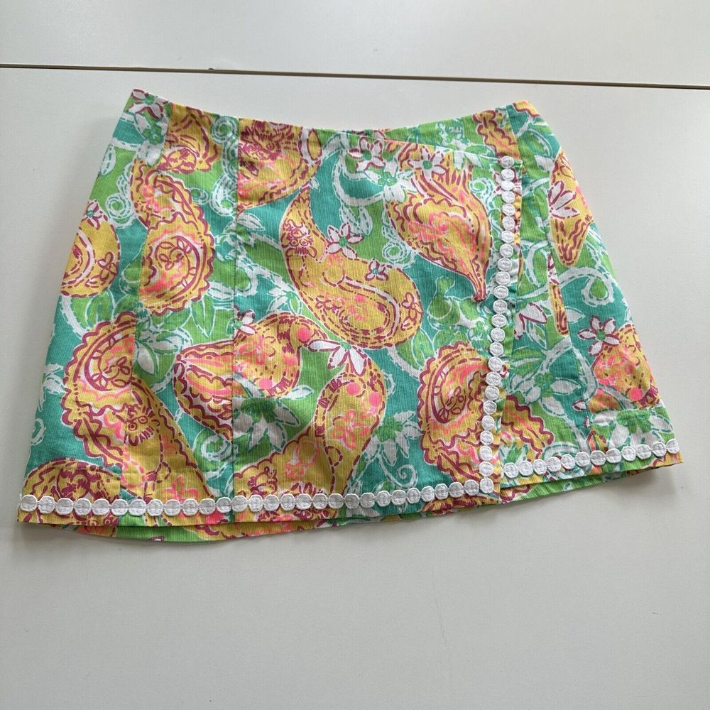 Lilly Pulitzer Sri‎ Lanka Skort Women's Size 2 Tennis Beach Floral Multicolor